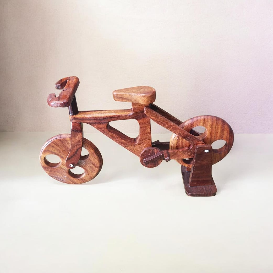 Handcrafted Wooden Vehicle Collection – Traditional Decorative Wooden Cars, Trucks & Bicycles — image 9