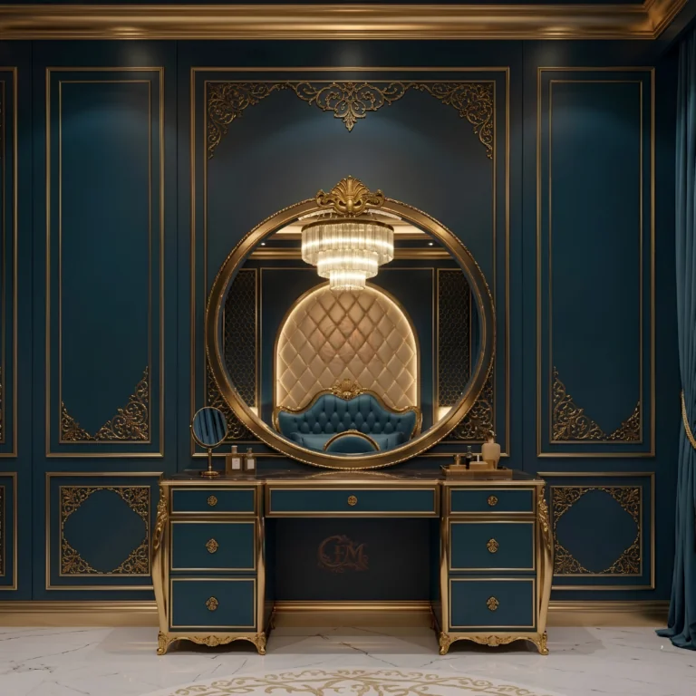 Chinioti Luxury Teal Blue Tufted Bed Set B8 – Royal Chinioti & Italian Design — image 3