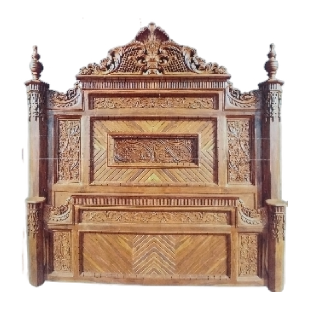 8 Pahlo Chinioti Wooden Bed Set – Hand-Carved Solid Sheesham Wood — image 3