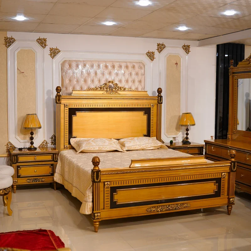The Falcon Bed Set – Solid Wood King Size Bed with Side Tables & Dressing | GrainHouse
