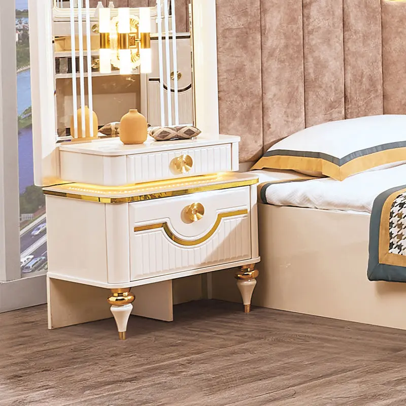 Luxury Stripe Emblem Wing Bed Set | Multan Furniture — image 2