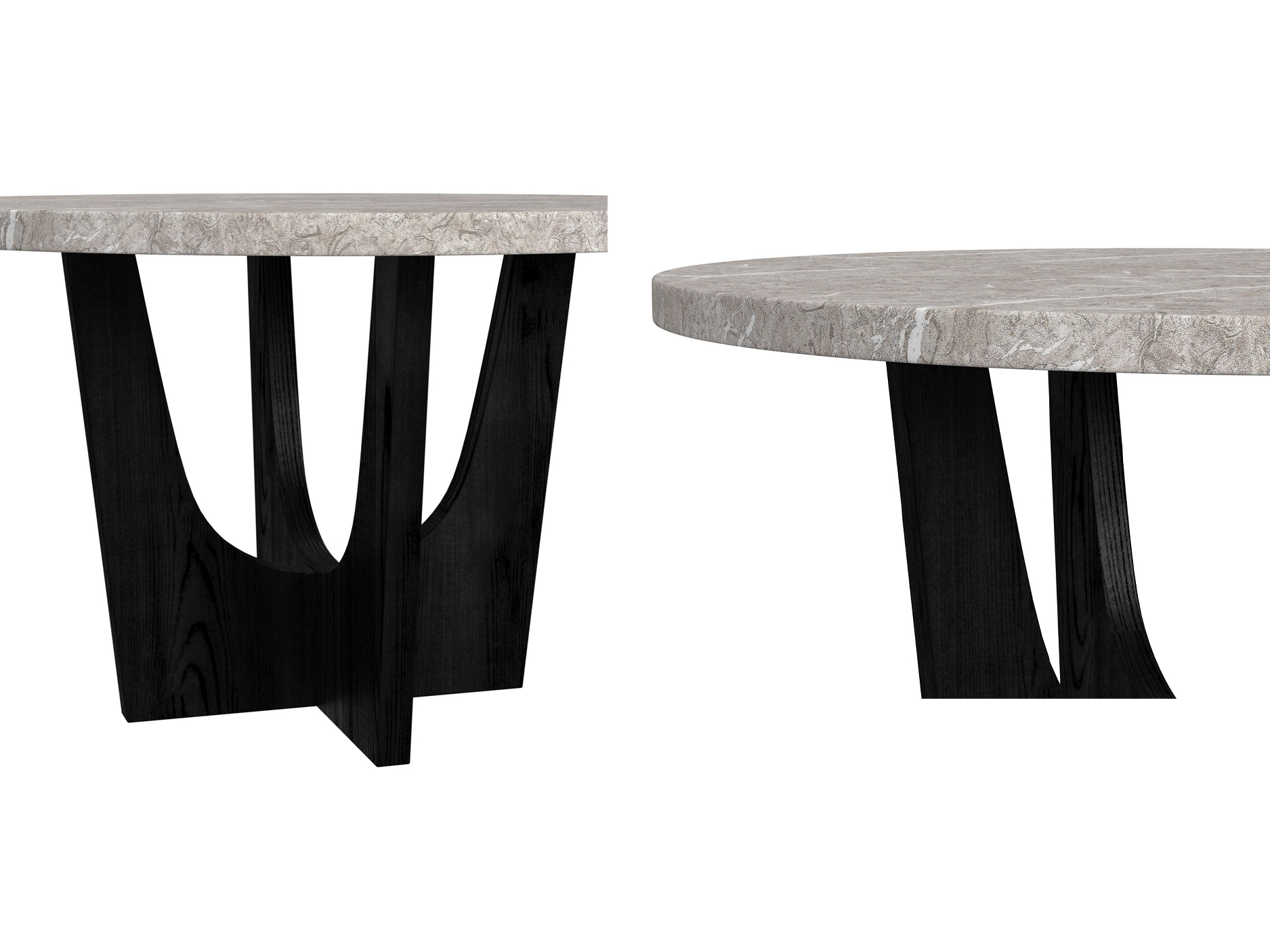 ZENITH Marble Top Dining Table & 4 Chairs | GrainHouse — image 3