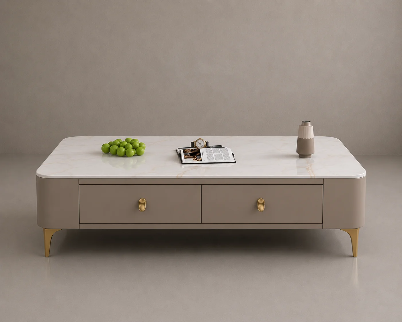 Elara Luxury Marble-Look Center Table