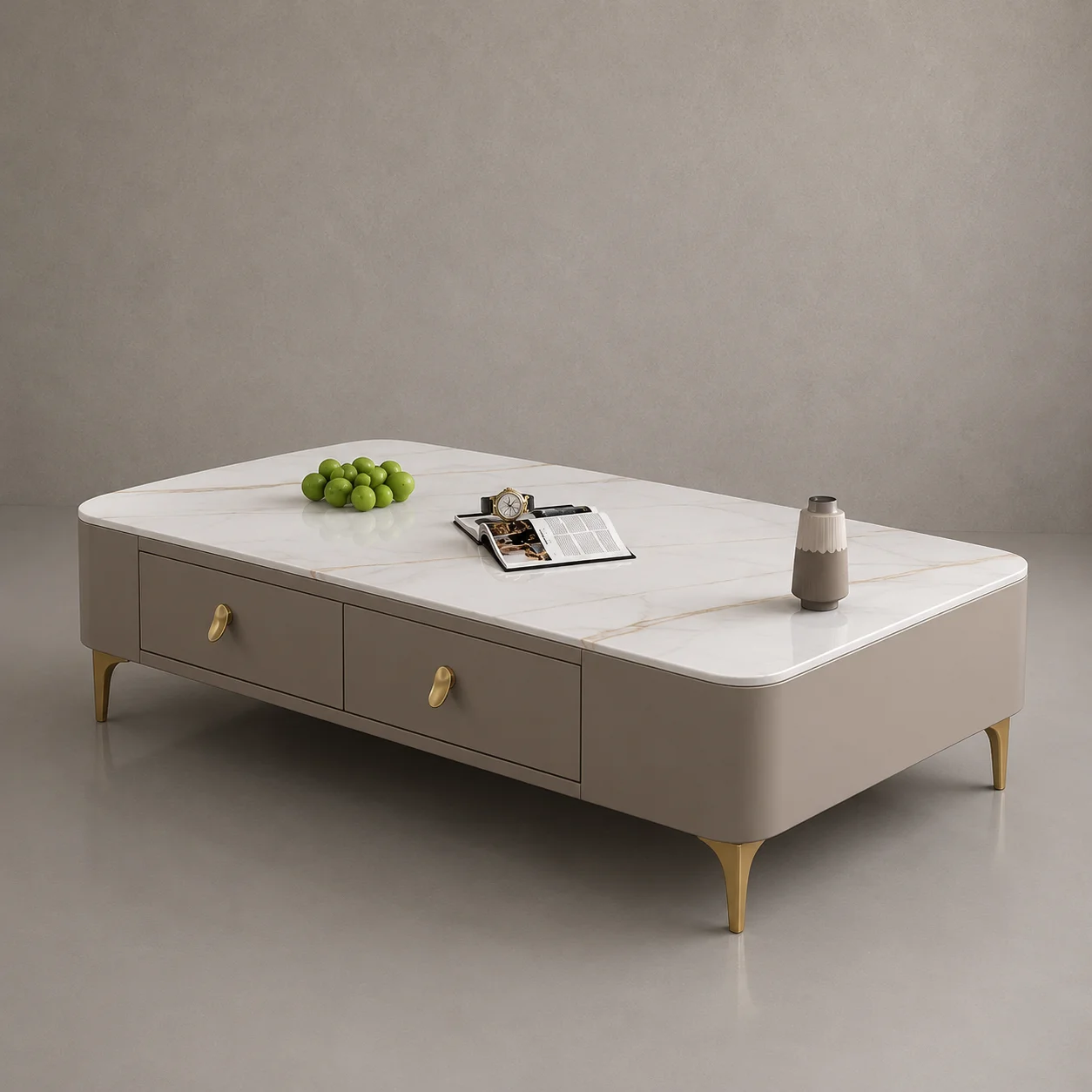 Elara Luxury Marble-Look Center Table — image 3