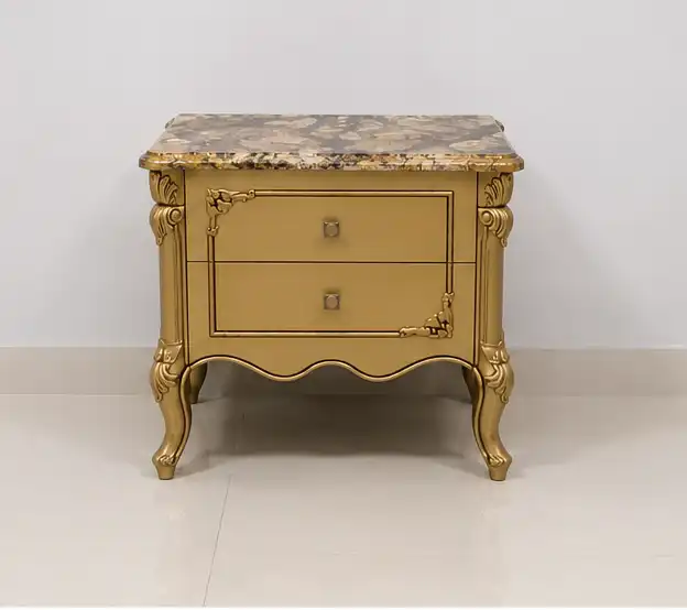 Royal Gold Classic Bedroom Set with Marble Top | Wright Woods — image 3
