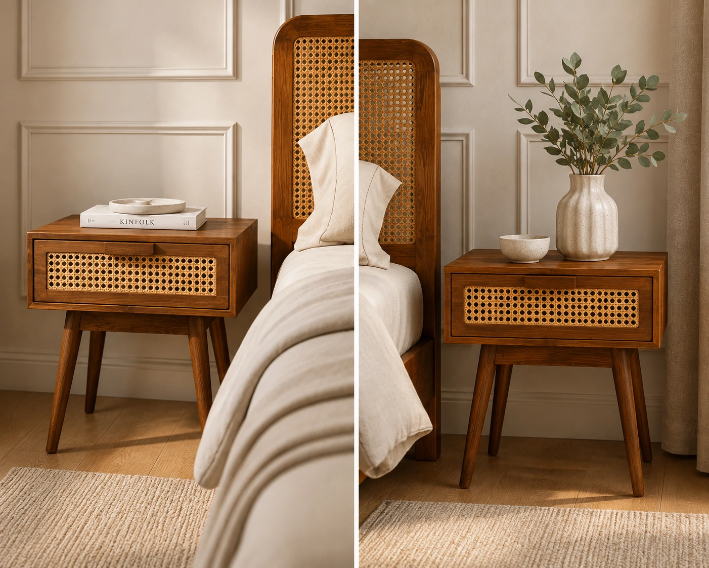 Handcrafted Cane Wood Bed – Pak Tribal Furniture — image 3