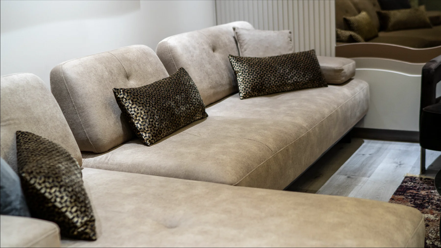 Siena L Shape Sofa – Premium Beige Modern Corner Sofa — image 3