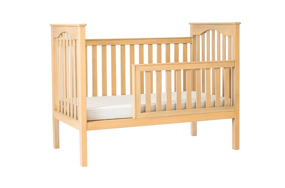 Aghosh 2-in-1 Convertible Crib – Beech Wood Baby Crib & Toddler Bed — image 4