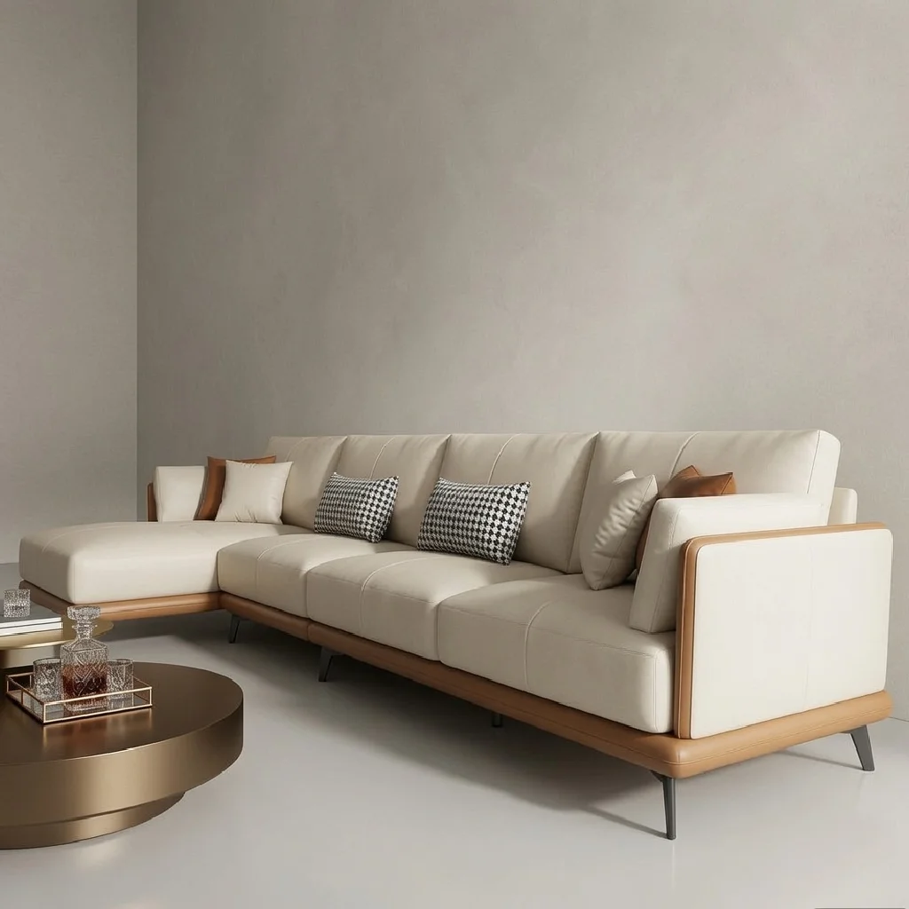 Lumina Horizon – Modern Turkish-Inspired Cream L-Shape Sofa Set — image 3