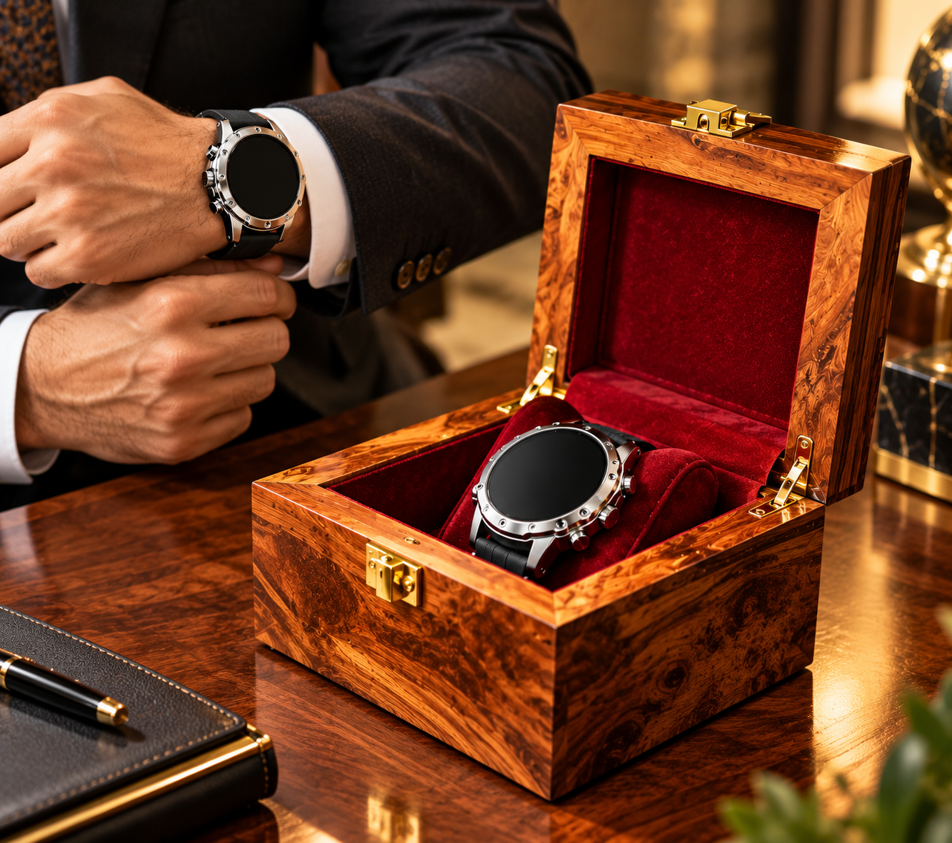 Premium Wooden Watch Box – Luxury Watch Storage & Display Case — image 4