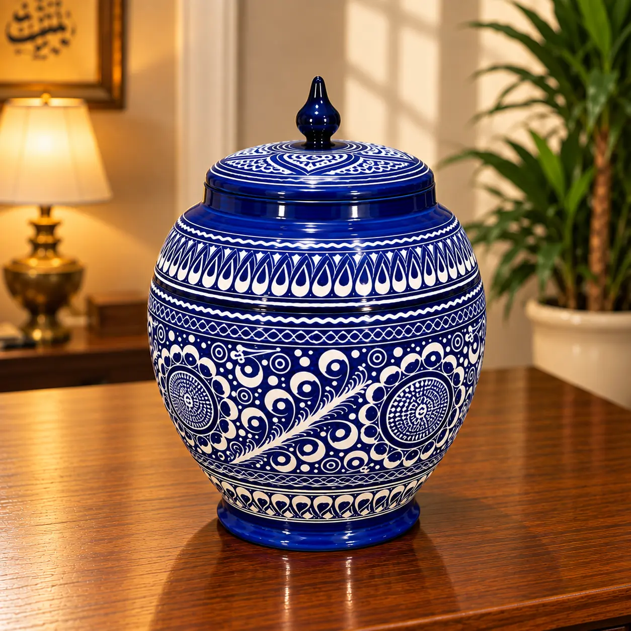 Premium 3-Piece Blue & White Decorative Jar Set – Handcrafted Design — image 5